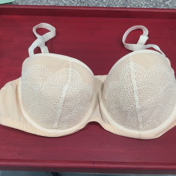 La Perla Blush & White Bra 36C - Picture 1 of 6